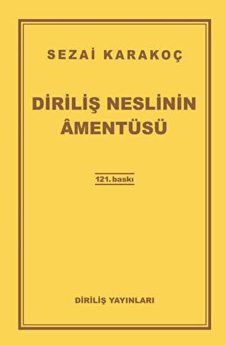 Diriliş Neslinin Amentusu - Sezai Karakoç kitabının kapak görseli