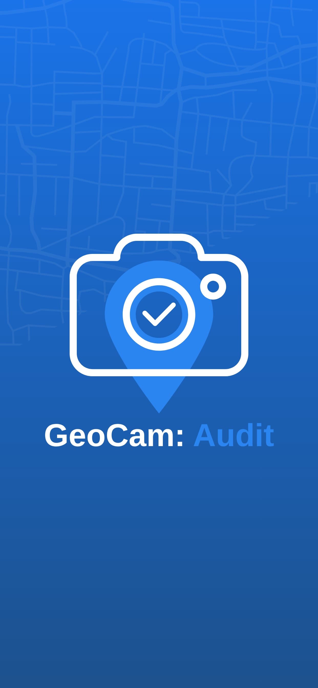 GeoCam: Audit açılış ekranı